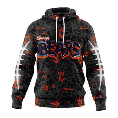 Chicago Bears | Premium Special Graffiti My Team 4 Life Hoodie MM