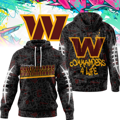 Washington Commanders | Premium Special Graffiti My Team 4 Life Hoodie MM