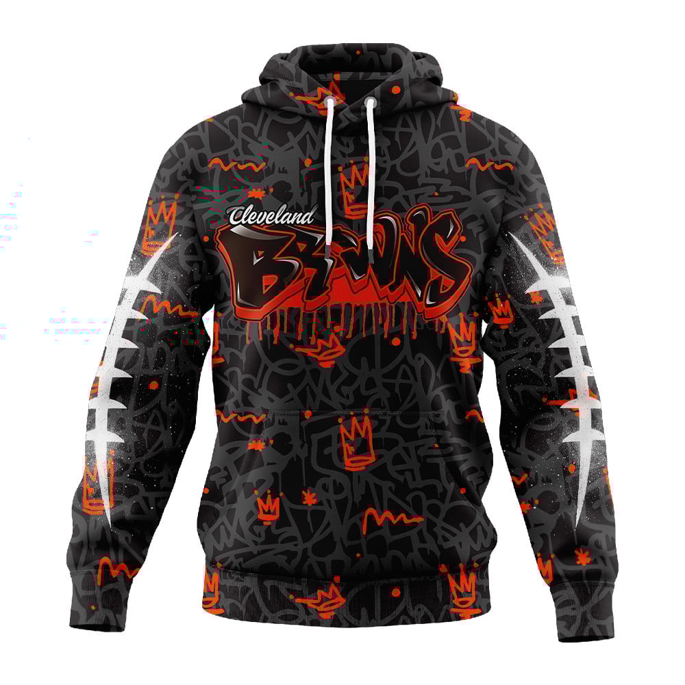 Cleveland Browns | Premium Special Graffiti My Team 4 Life Hoodie MM