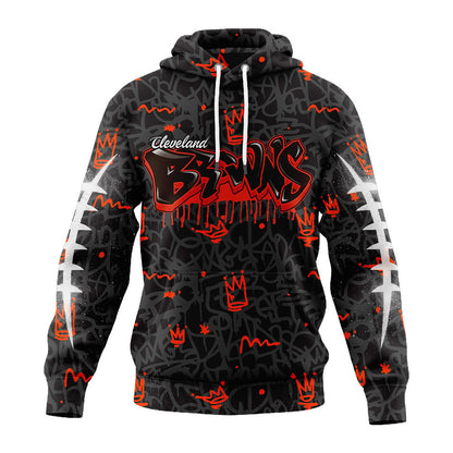 Cleveland Browns | Premium Special Graffiti My Team 4 Life Hoodie MM