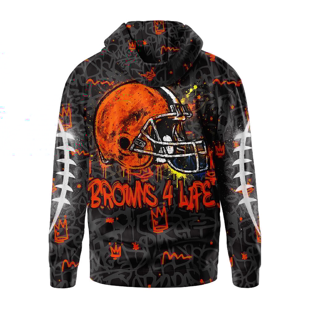 Cleveland Browns | Premium Special Graffiti My Team 4 Life Hoodie MM