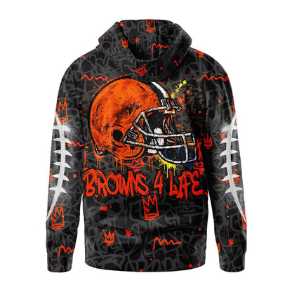 Cleveland Browns | Premium Special Graffiti My Team 4 Life Hoodie MM