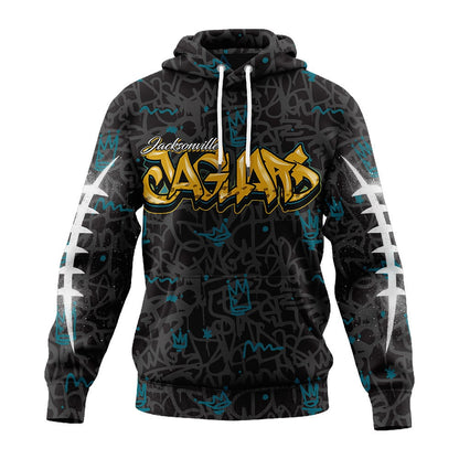 Jacksonville Jaguars | Premium Special Graffiti My Team 4 Life Hoodie MM
