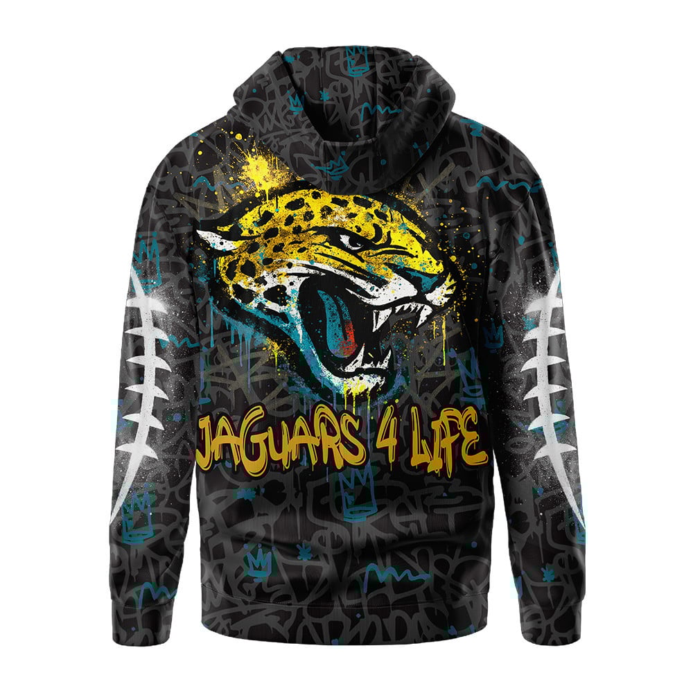 Jacksonville Jaguars | Premium Special Graffiti My Team 4 Life Hoodie MM