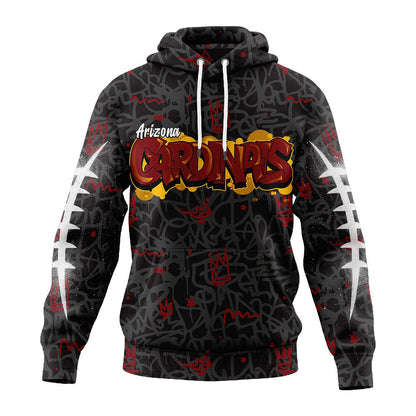 Arizona Cardinals | Premium Special Graffiti My Team 4 Life Hoodie MM