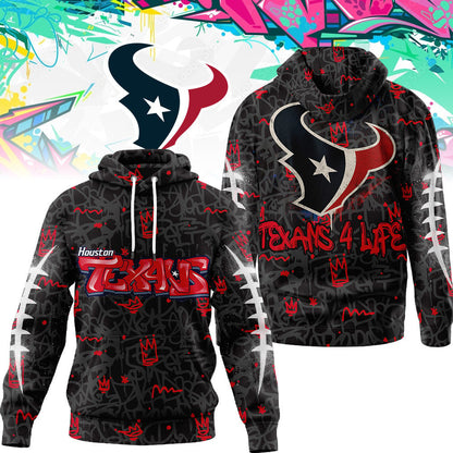 Houston Texans | Premium Special Graffiti My Team 4 Life Hoodie MM