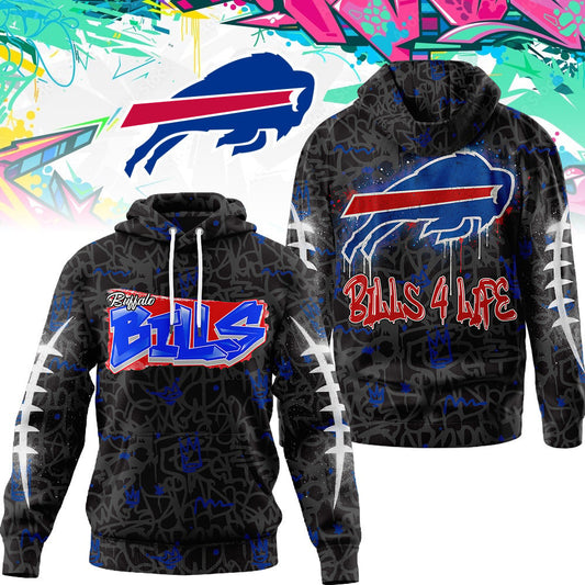 Buffalo Bills | Premium Special Graffiti My Team 4 Life Hoodie MM
