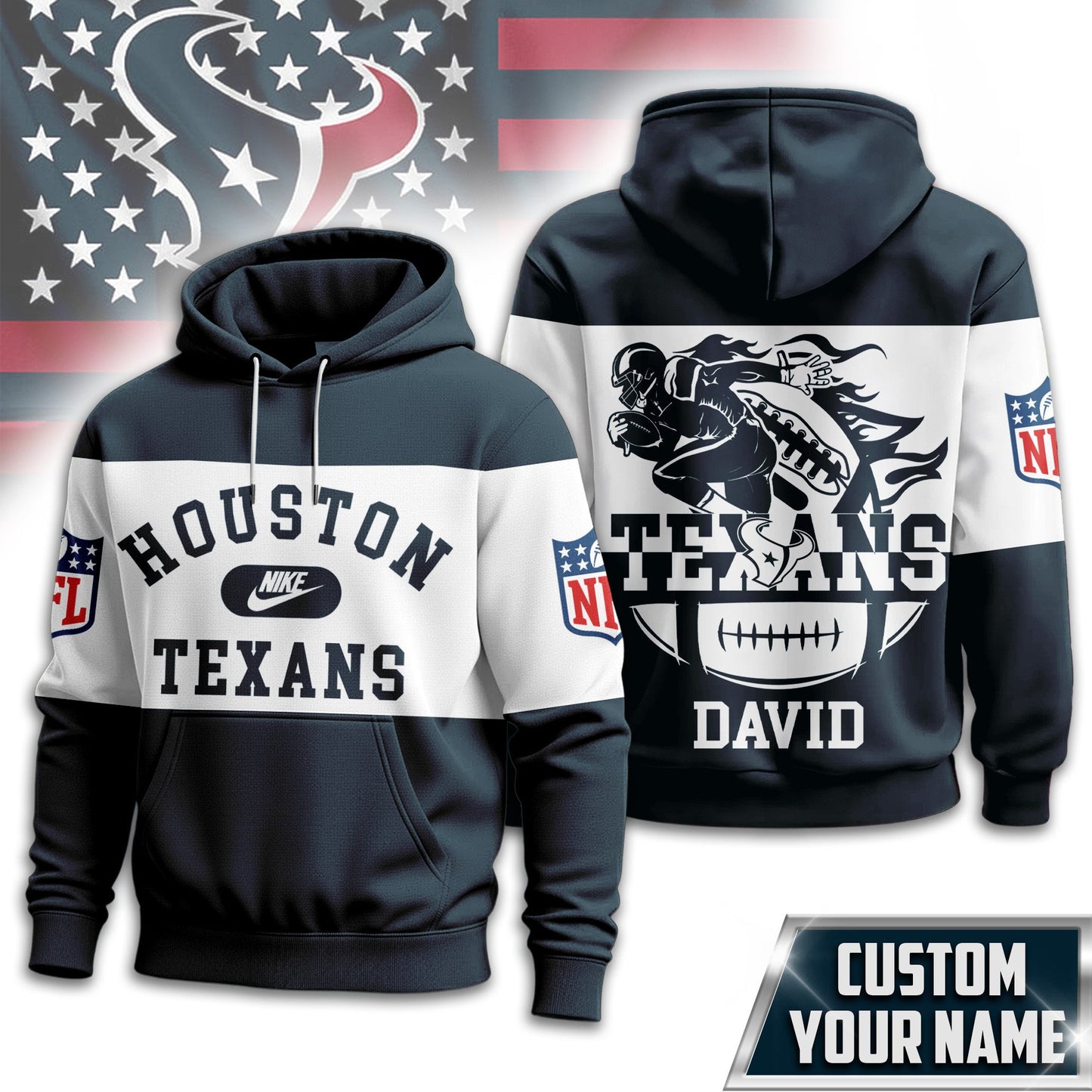 Houston Texans | Premium Touchdown Spirit Personalized Hoodie TD