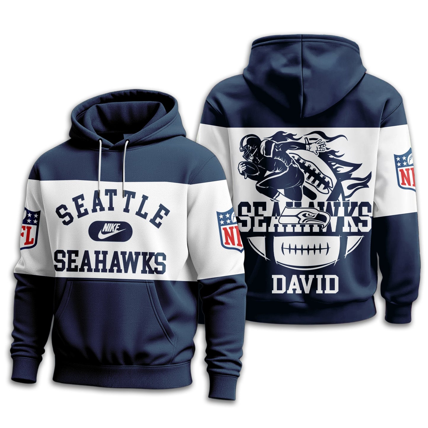 Seattle Seahawks | Premium Touchdown Spirit Personalized Hoodie TD