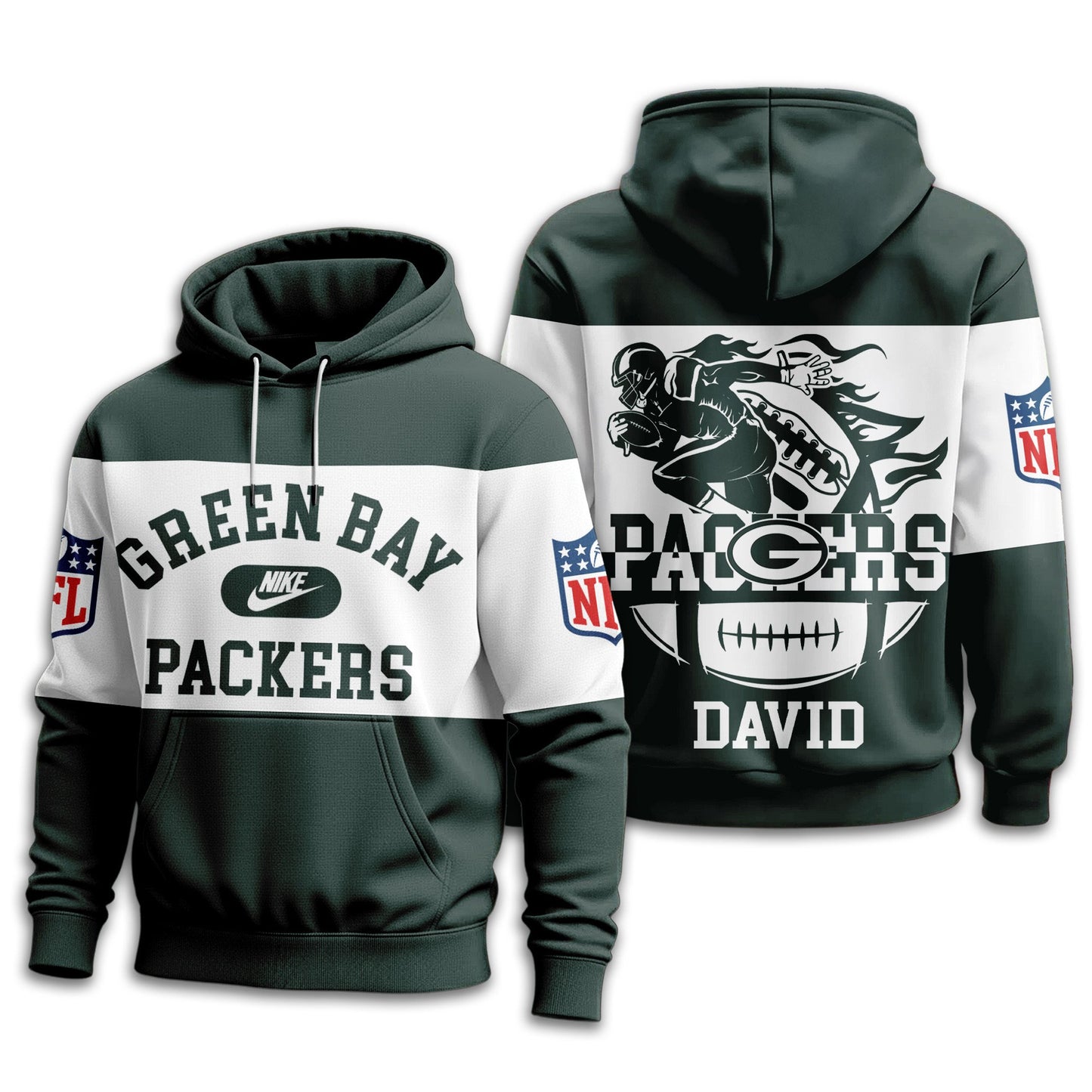 Green Bay Packers | Premium Touchdown Spirit Personalized Hoodie TD