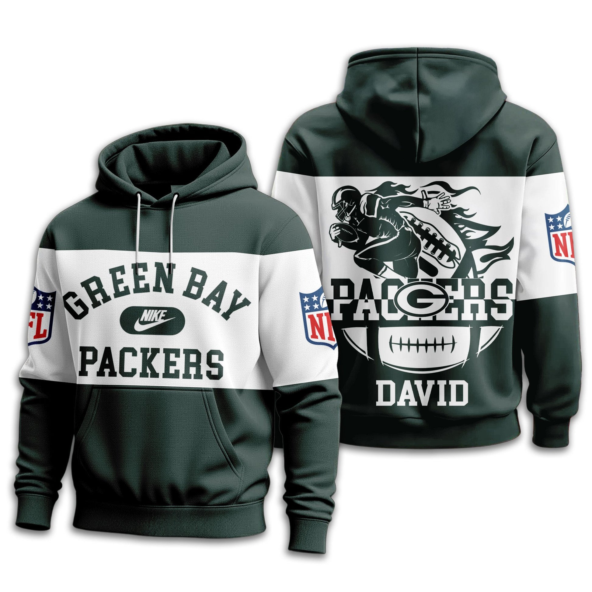 Green Bay Packers | Premium Touchdown Spirit Personalized Hoodie TD