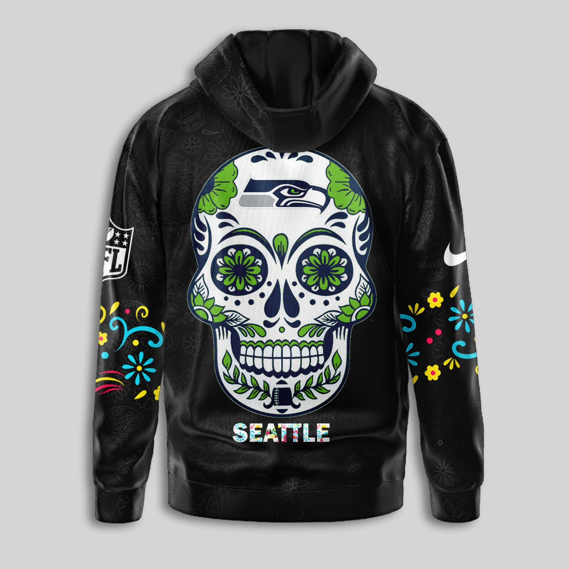 Seattle Seahawks | Premium Dia de los Muertos Limited Editions Hoodie MM