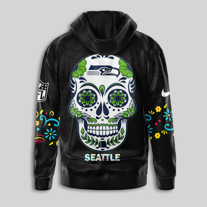 Seattle Seahawks | Premium Dia de los Muertos Limited Editions Hoodie MM