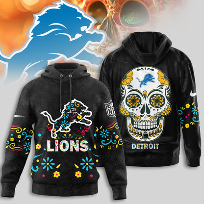 Detroit Lions | Premium Dia de los Muertos Limited Editions Hoodie MM