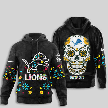 Detroit Lions | Premium Dia de los Muertos Limited Editions Hoodie MM
