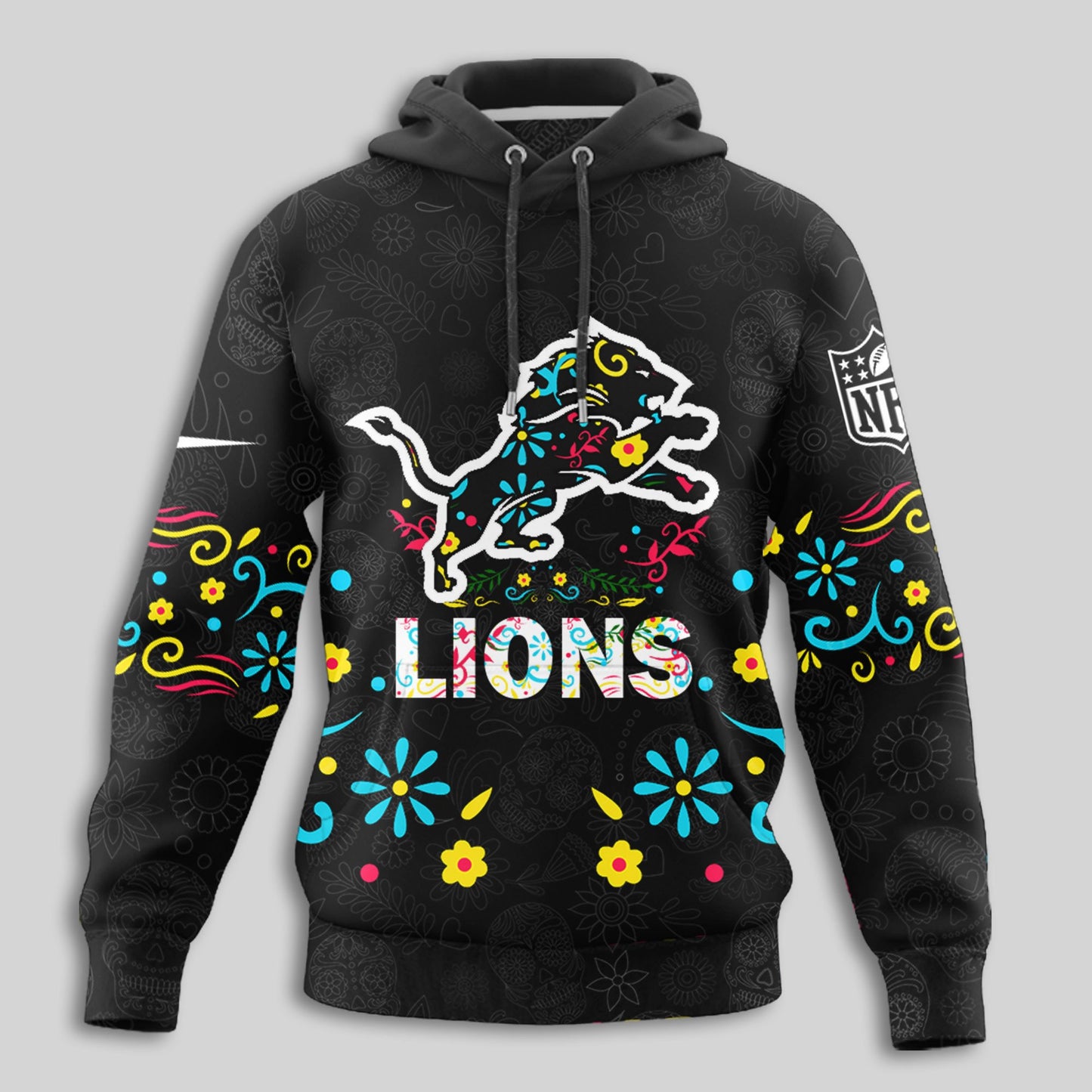 Detroit Lions | Premium Dia de los Muertos Limited Editions Hoodie MM