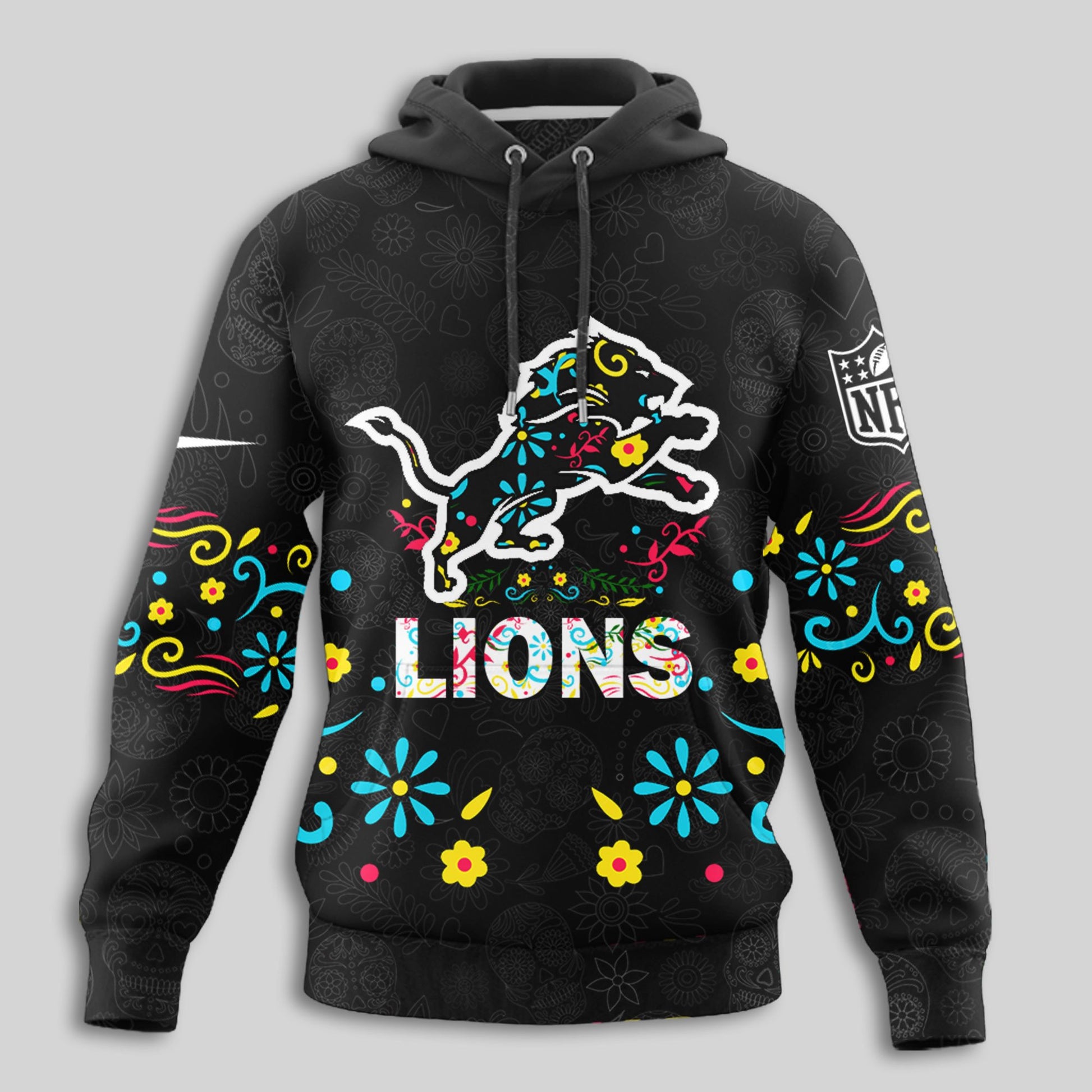 Detroit Lions | Premium Dia de los Muertos Limited Editions Hoodie MM