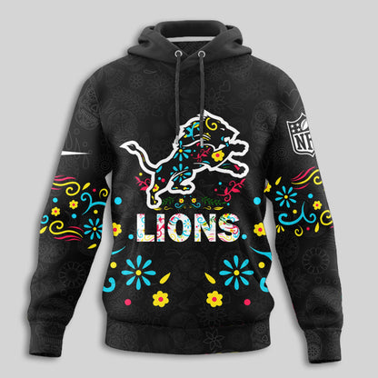 Detroit Lions | Premium Dia de los Muertos Limited Editions Hoodie MM