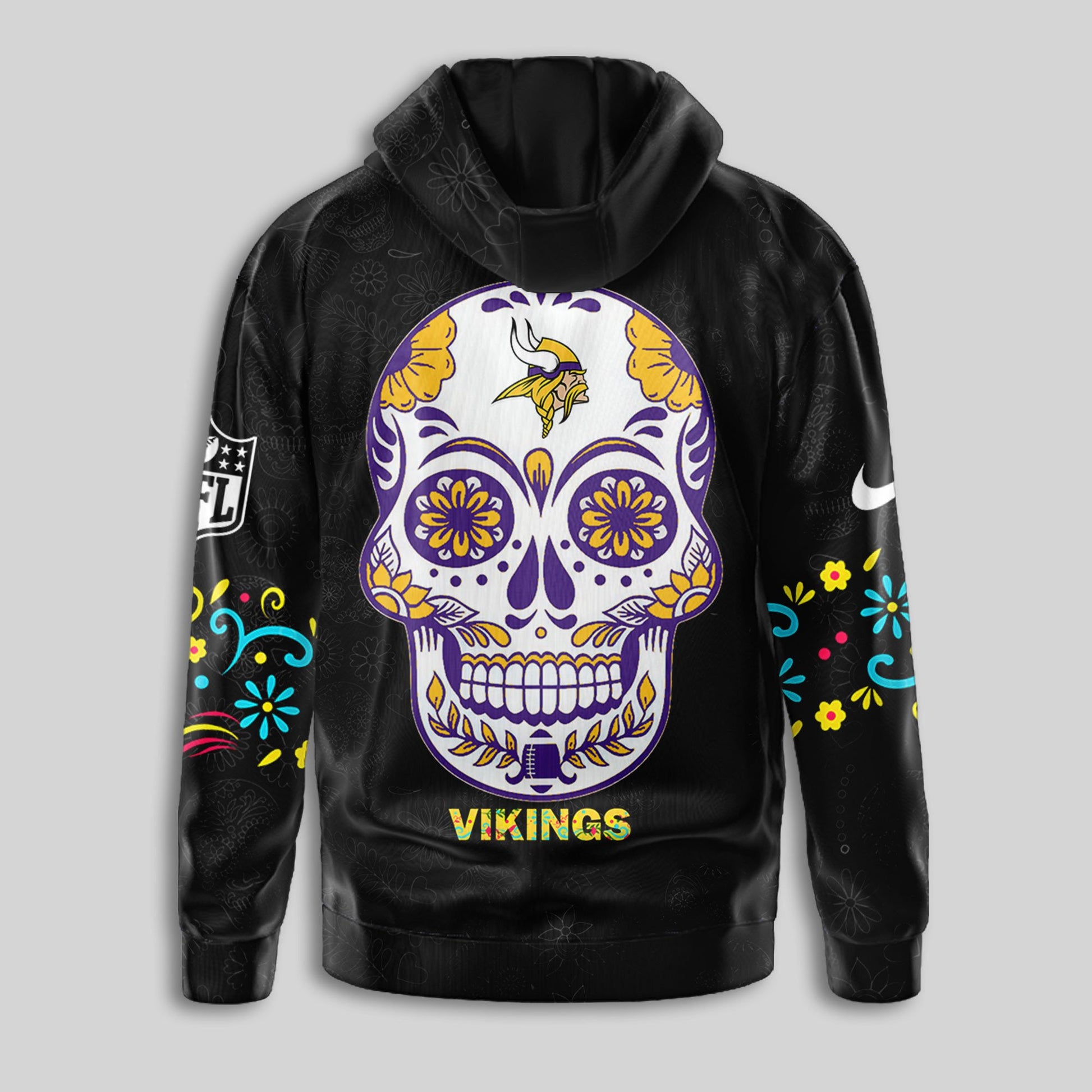 Minnesota Vikings | Premium Dia de los Muertos Limited Editions Hoodie MM