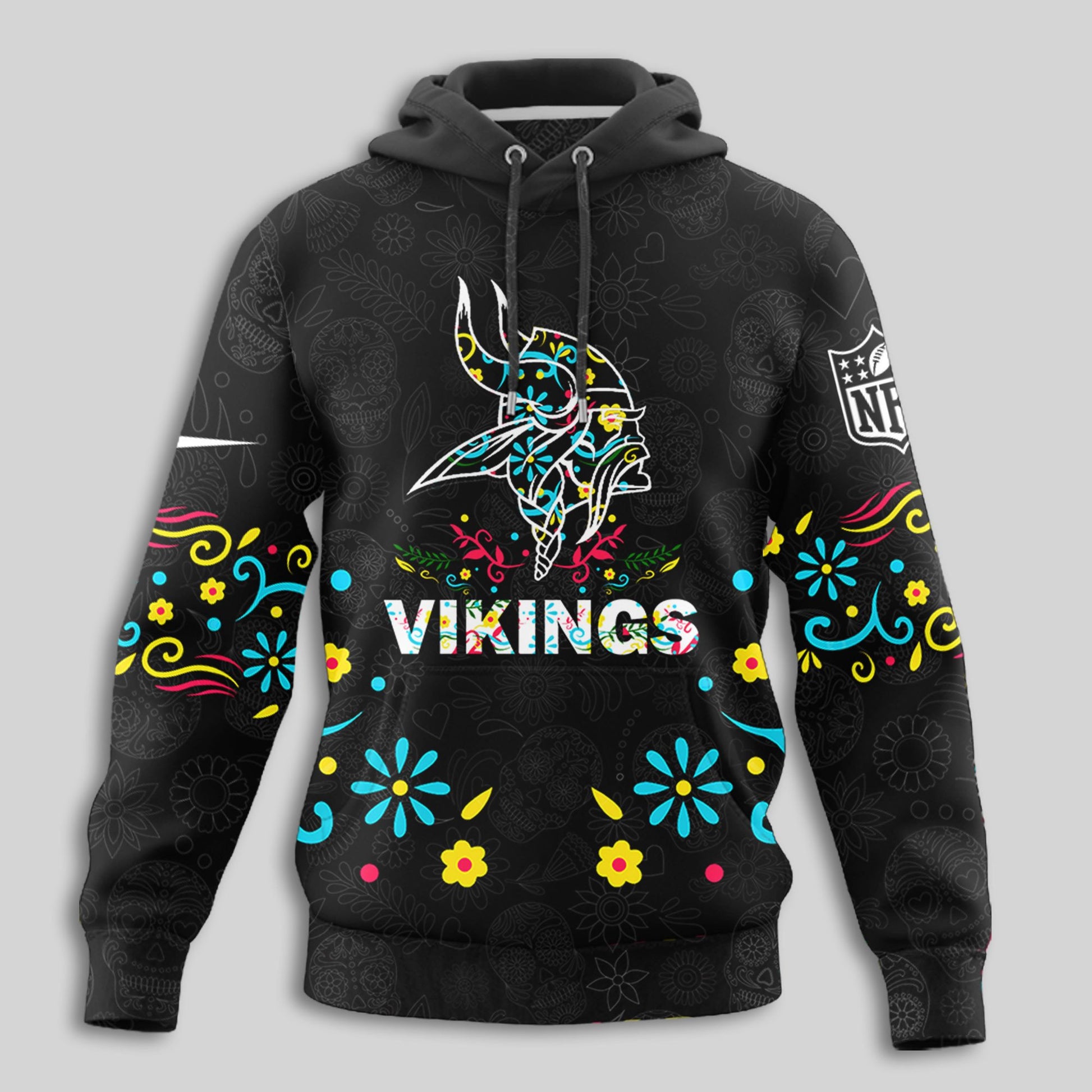 Minnesota Vikings | Premium Dia de los Muertos Limited Editions Hoodie MM