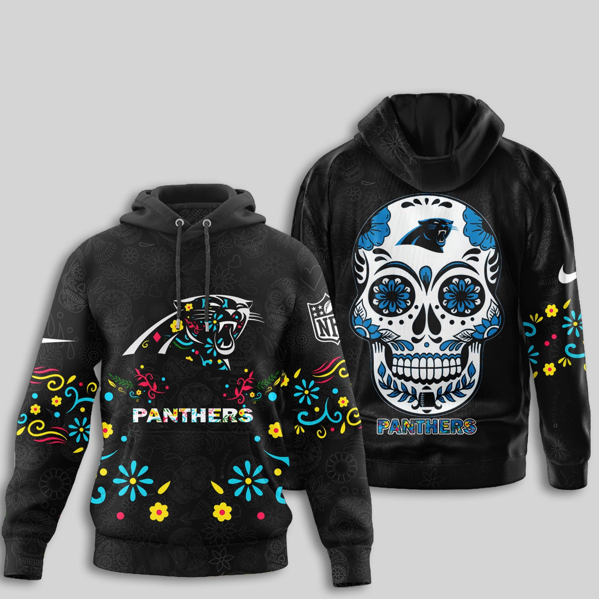Carolina Panthers | Premium Dia de los Muertos Limited Editions Hoodie MM