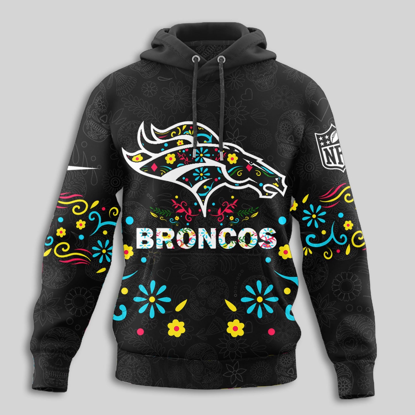 Denver Broncos | Premium Dia de los Muertos Limited Editions Hoodie MM