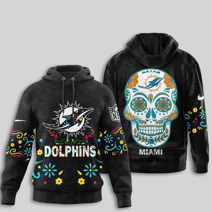 Miami Dolphins | Premium Dia de los Muertos Limited Editions Hoodie MM