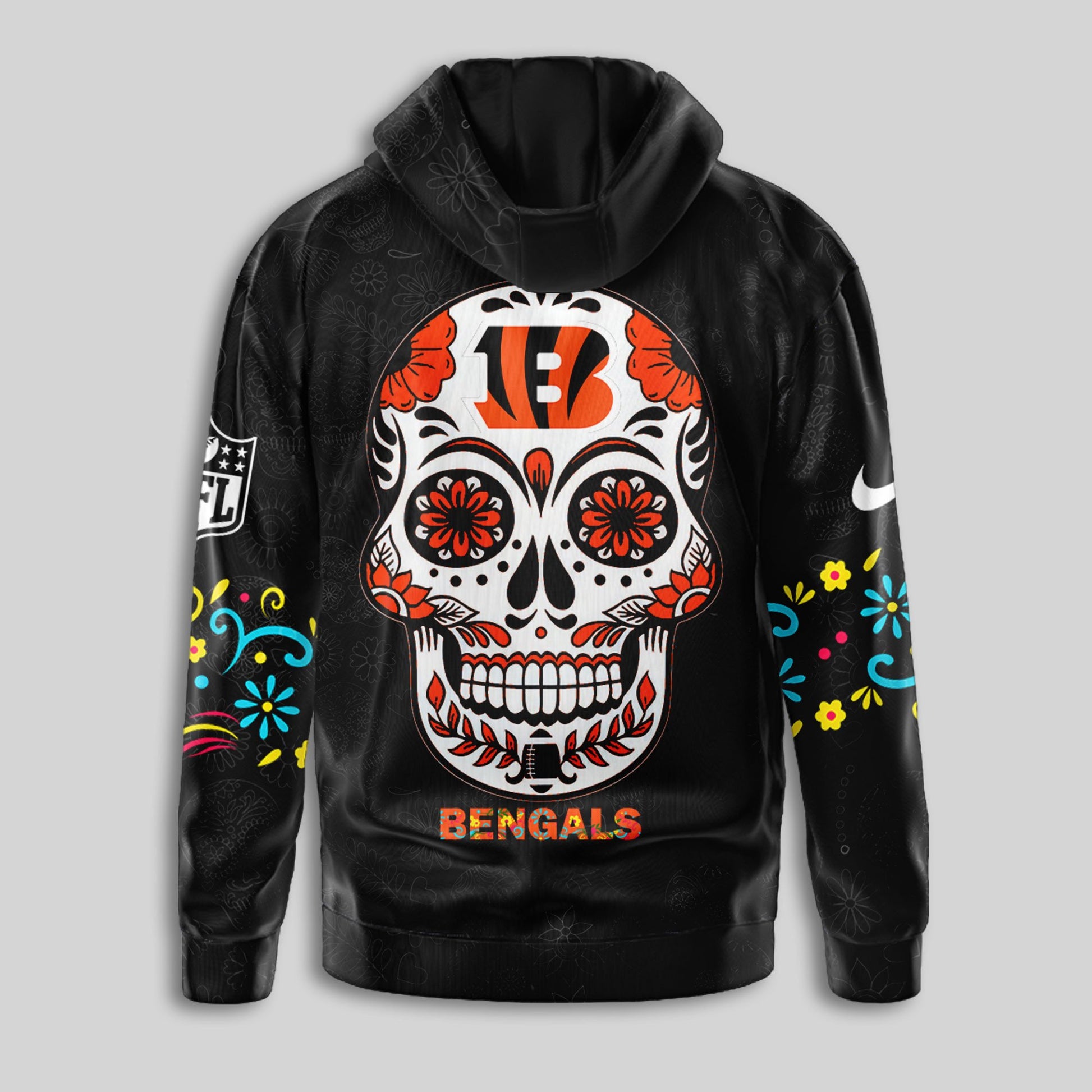 Cincinnati Bengals | Premium Dia de los Muertos Limited Editions Hoodie MM