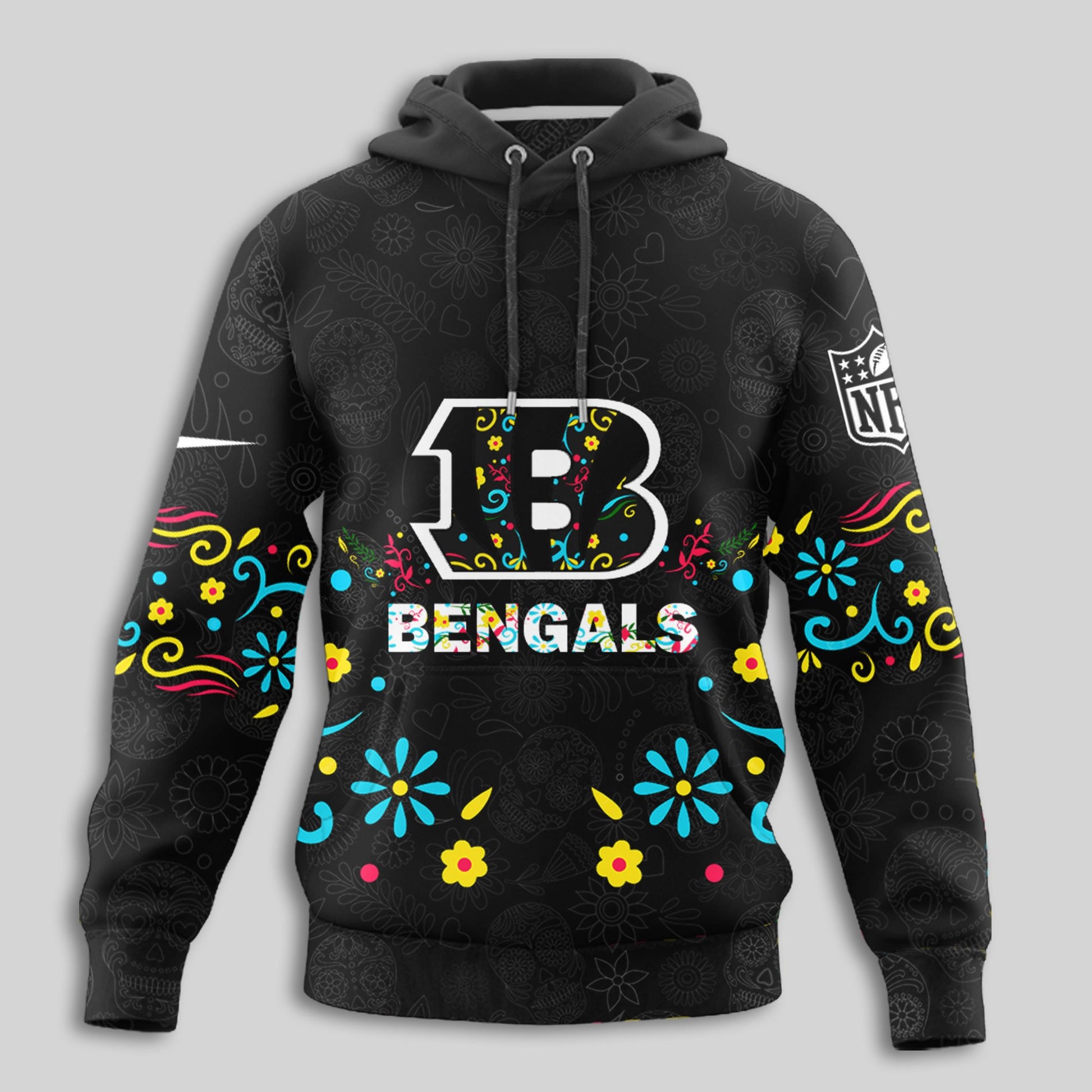 Cincinnati Bengals | Premium Dia de los Muertos Limited Editions Hoodie MM