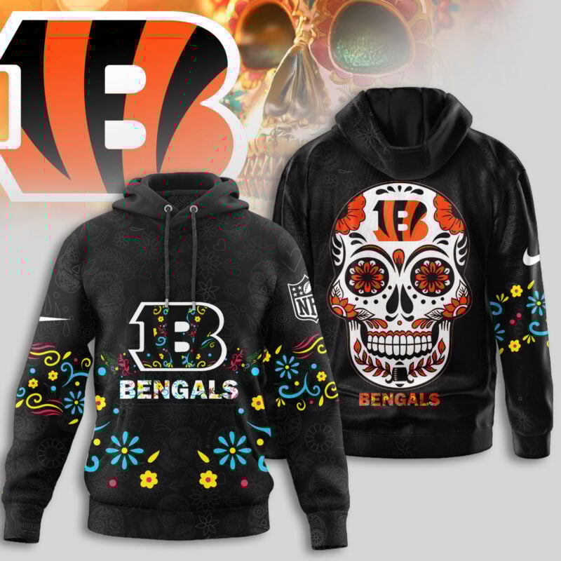 Cincinnati Bengals | Premium Dia de los Muertos Limited Editions Hoodie MM