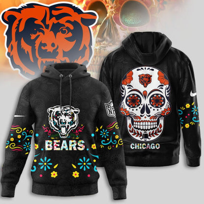 Chicago Bears | Premium Dia de los Muertos Limited Editions Hoodie MM