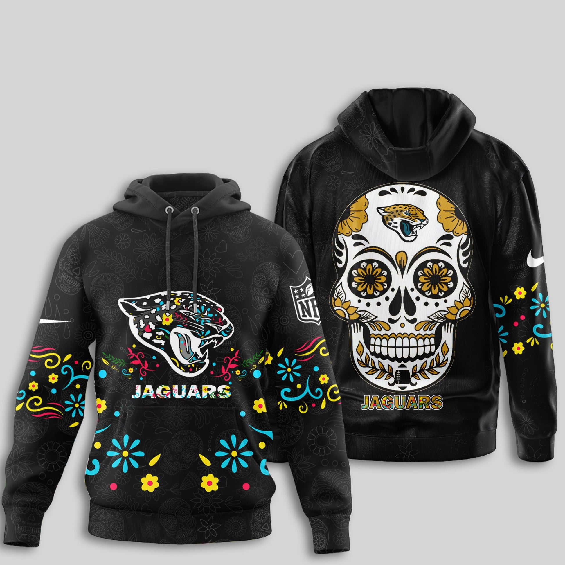 Jacksonville Jaguars | Premium Dia de los Muertos Limited Editions Hoodie MM