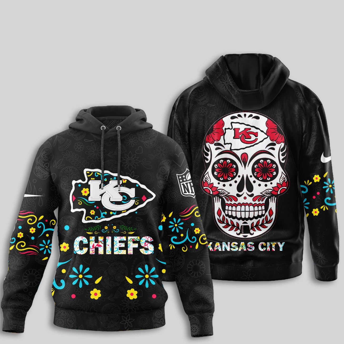 Kansas City Chiefs | Premium Dia de los Muertos Limited Editions Hoodie MM