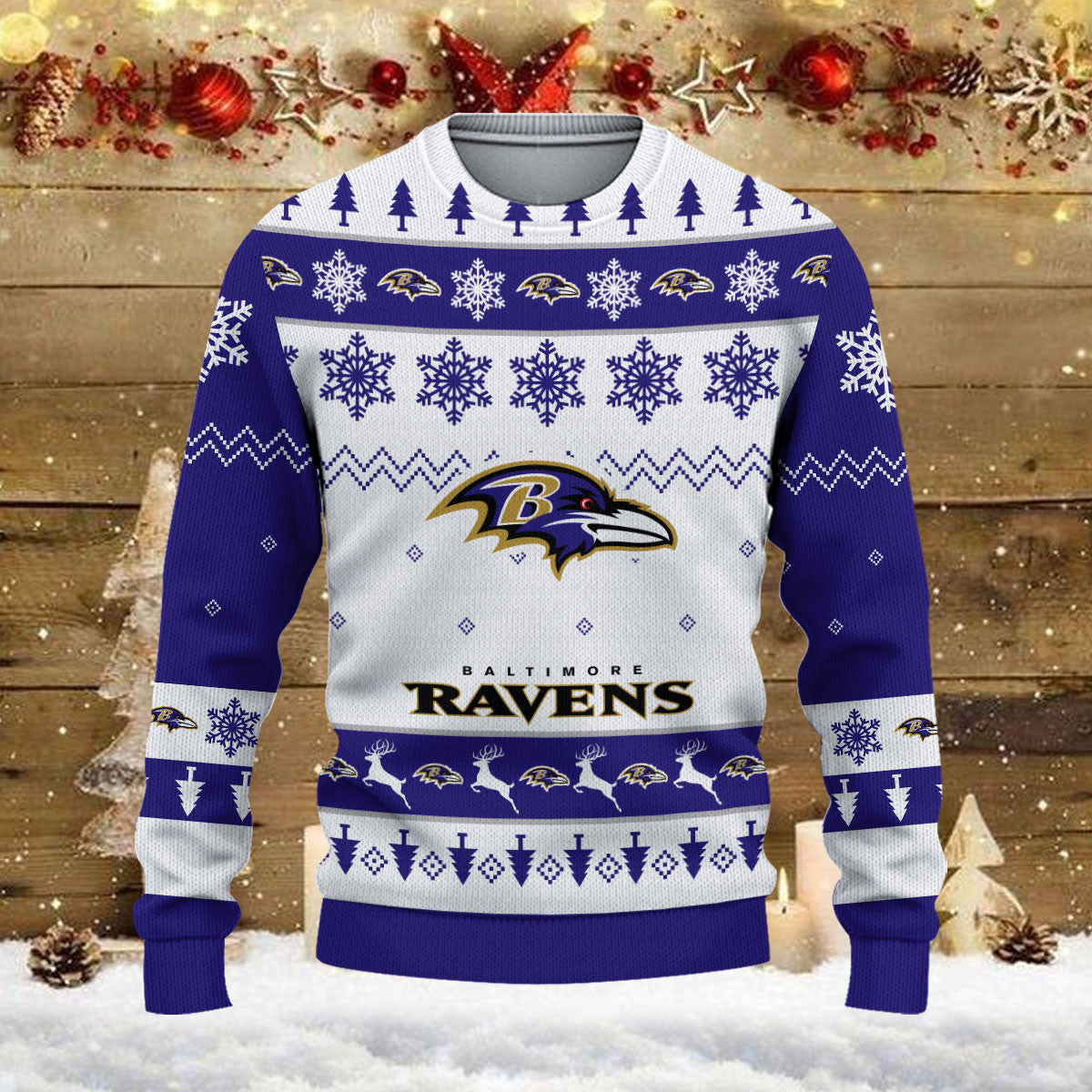 Baltimore Ravens Ugly Sweater - Christmas Gift 1003