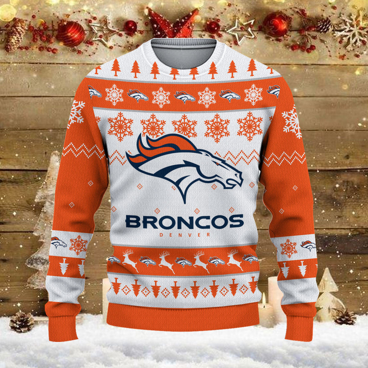 Denver Broncos Ugly Sweater - Christmas Gift 1010