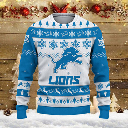 Detroit Lions Ugly Sweater - Christmas Gift 1011