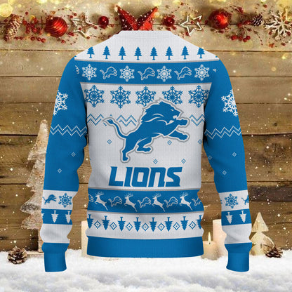 Detroit Lions Ugly Sweater - Christmas Gift 1011