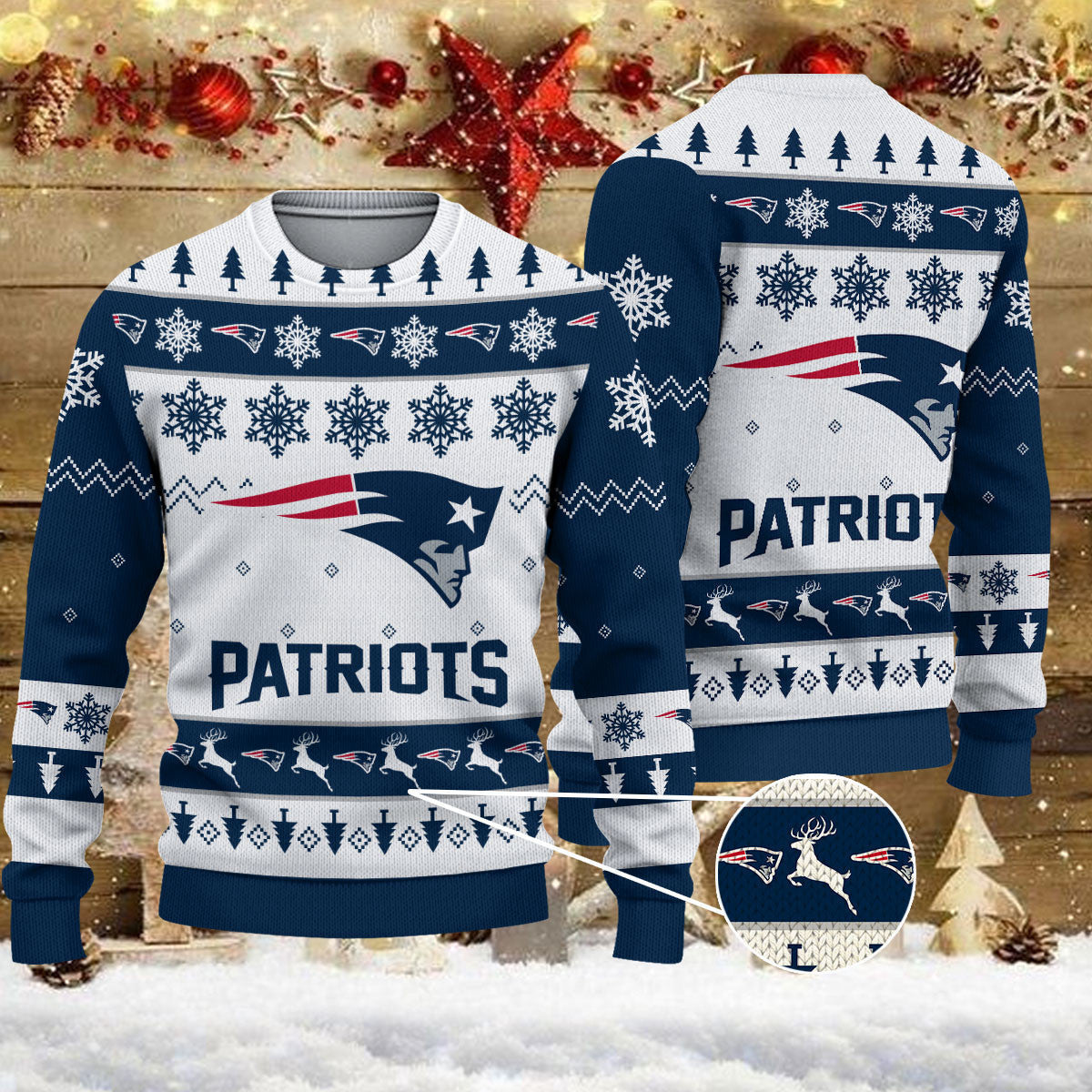 New England Patriots Ugly Sweater - Christmas Gift 1021