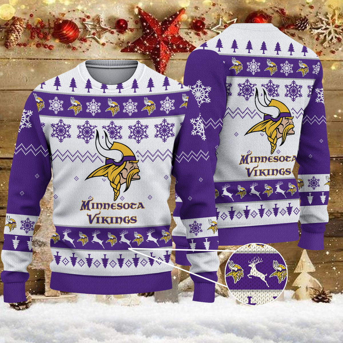Minnesota Vikings Ugly Sweater - Christmas Gift 1020