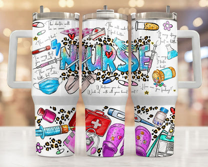 Nurse Life Tumbler 40oz NUR01 - Gift For Nurse