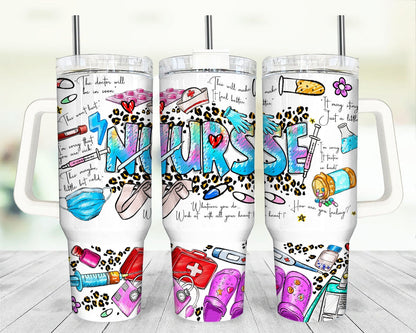 Nurse Life Tumbler 40oz NUR01 - Gift For Nurse