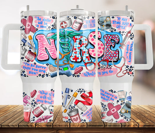 Nurse Life Tumbler 40oz NUR02 - Gift For Nurse