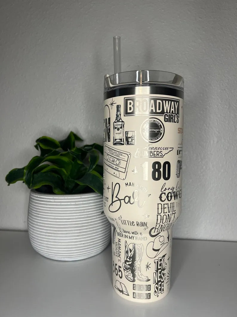 Wallen 40oz Tumbler TW78 - Gift For Country Music Fan