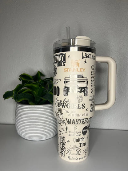 Wallen 40oz Tumbler TW78 - Gift For Country Music Fan