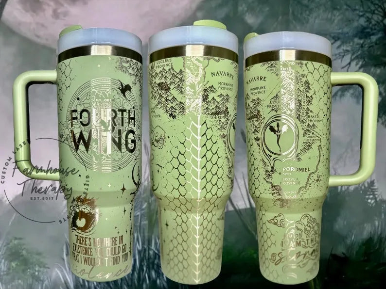 Dragon Fantasy Fourth Wing 40oz Tumbler - Gift For Book Lover DTT07