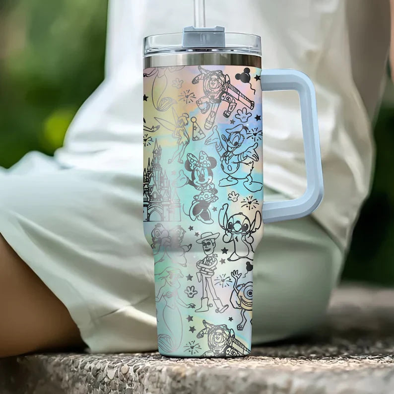 40 Oz DN Characters Multicolor Tumbler - Perfect Gift for Fans TZ41