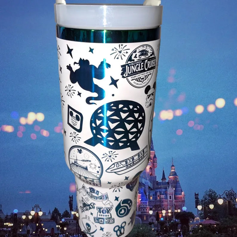 40oz Quencher MAGICAL Theme Park Vacation Tumbler TW48