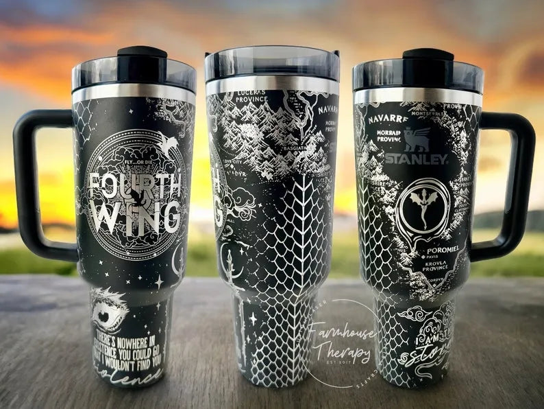 Dragon Fantasy Fourth Wing 40oz Tumbler - Gift For Book Lover DTT07