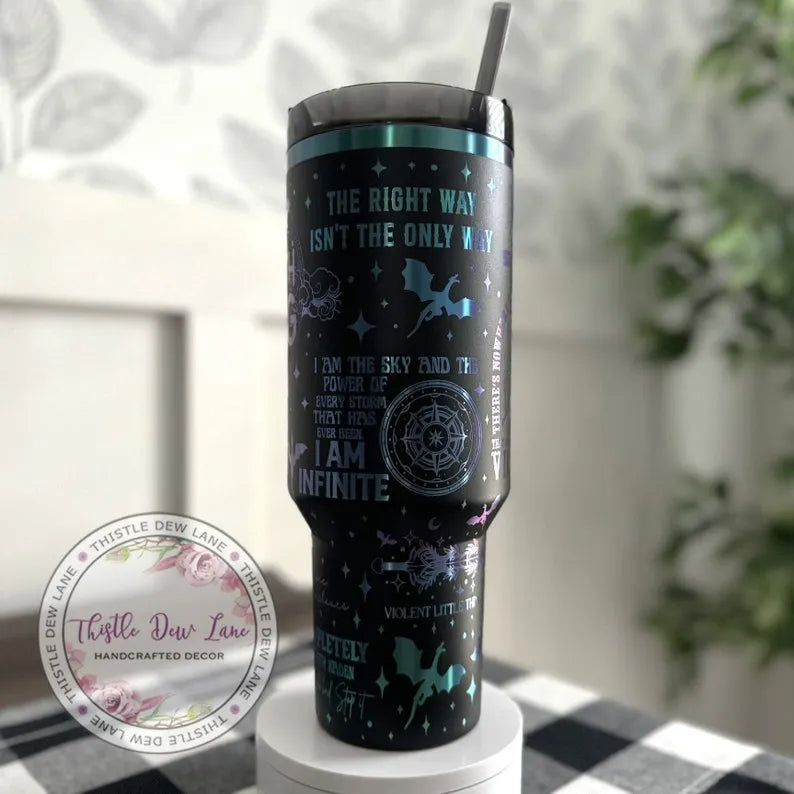 Dragon Fantasy Fourth Wing 40oz Tumbler - Gift For Book Lover TW68