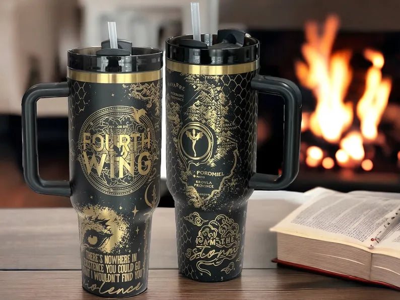 Dragon Fantasy Fourth Wing 40oz Tumbler - Gift For Book Lover TW66